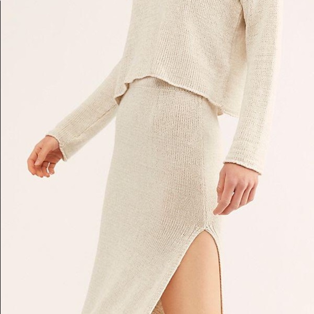 ISO: cream midi skirt